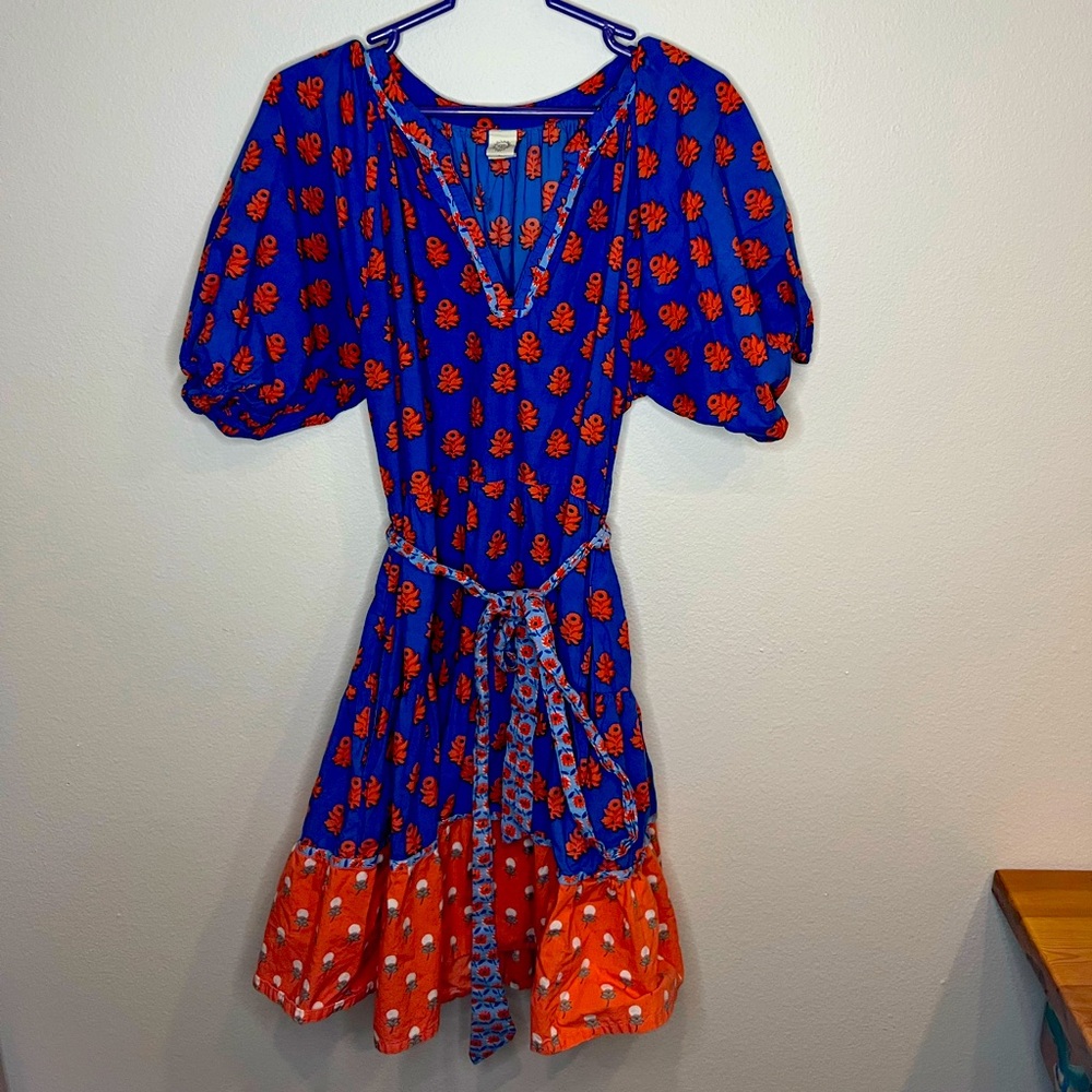 Printfresh Blue and Red Floral Dress
